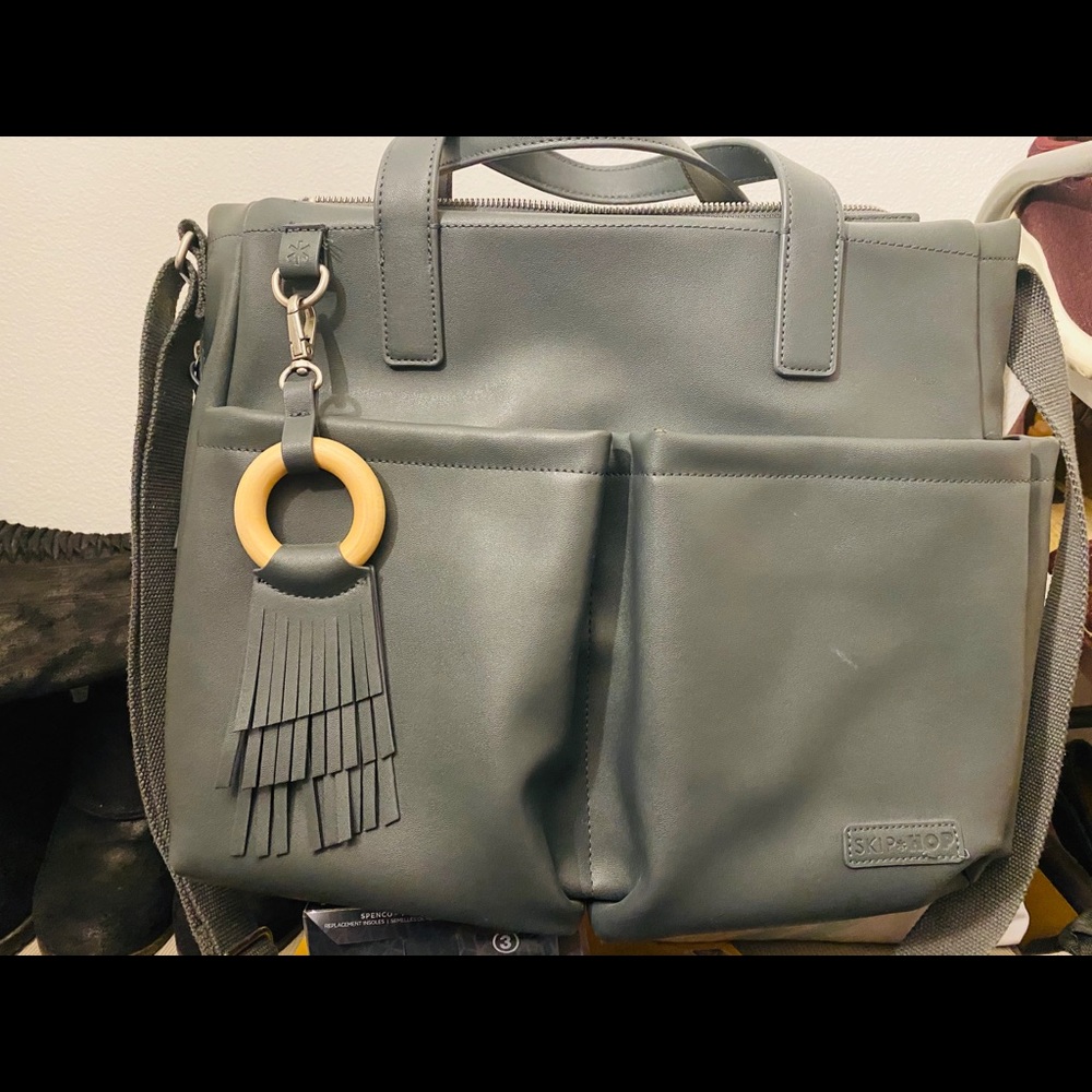 Skip hop diaper bag grey